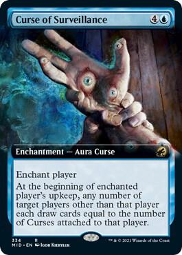 Curse of Surveillance Extended Art 334 (Innistrad: Midnight Hunt)  - Foil | Good Games Adelaide SA