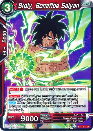 Broly, Bonafide Saiyan [BT11-017] | Good Games Adelaide SA