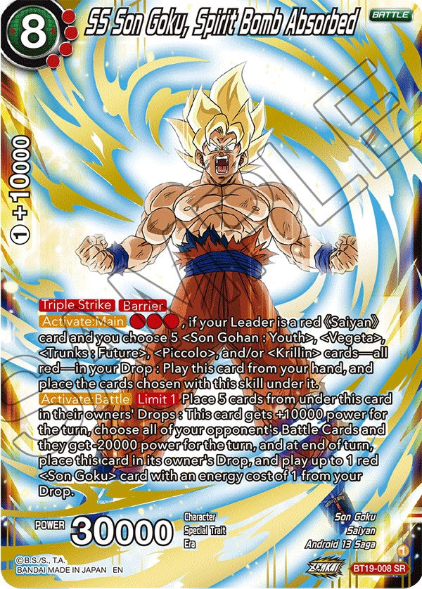 SS Son Goku, Spirit Bomb Absorbed (BT19-008) [Fighter's Ambition] | Good Games Adelaide SA