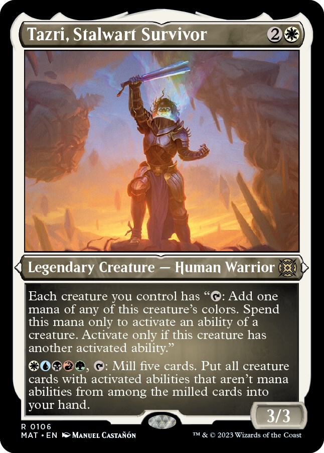 Tazri Stalwart Survivor Foil Etched 106 (March of the Machine: The Aftermath)  - Foil | Good Games Adelaide SA