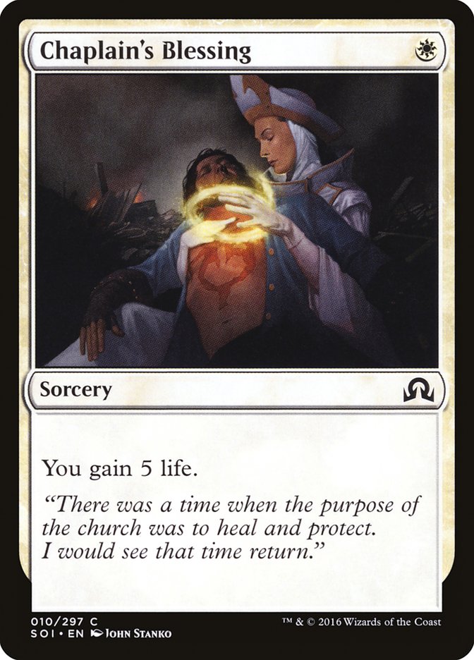 Chaplain's Blessing [Shadows over Innistrad] | Good Games Adelaide SA