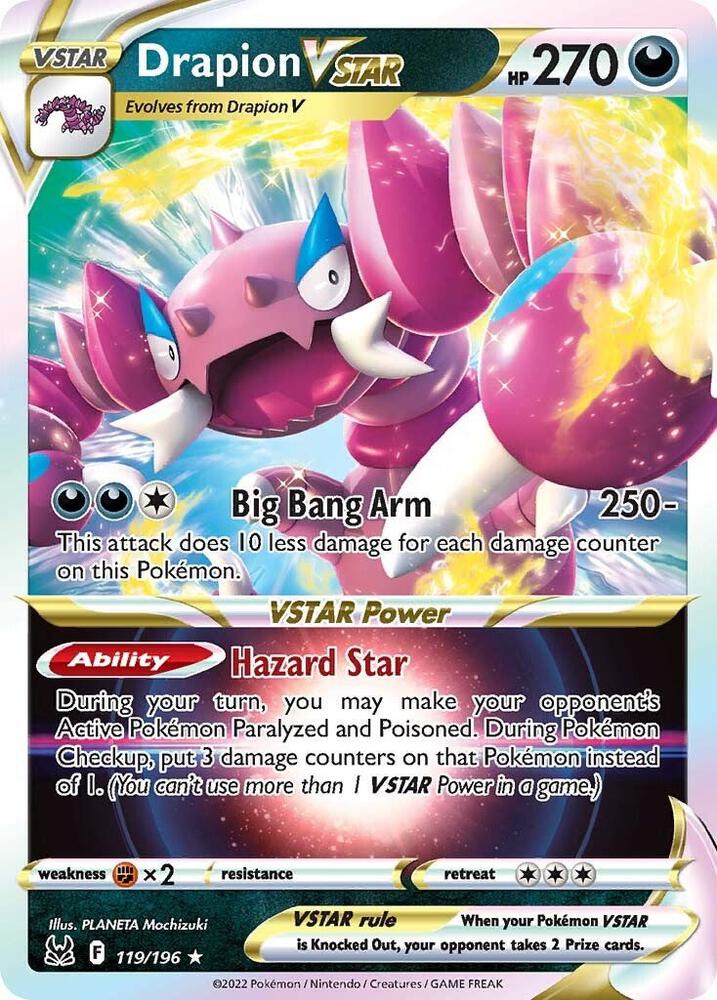 Drapion VSTAR 119/196 (SWSH11: Lost Origin)  - Holofoil | Good Games Adelaide SA