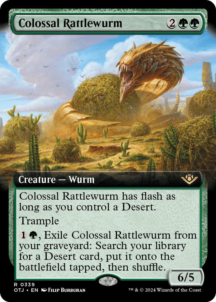 Colossal Rattlewurm 339 (Outlaws of Thunder Junction)  - Foil | Good Games Adelaide SA