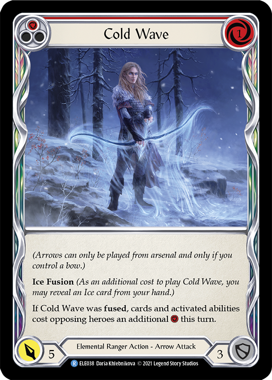 Cold Wave (Red) [ELE038] (Tales of Aria)  1st Edition Rainbow Foil | Good Games Adelaide SA