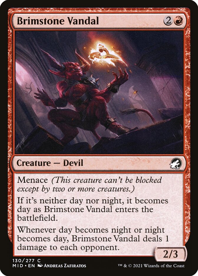 Brimstone Vandal 130 (Innistrad: Midnight Hunt)  - Foil | Good Games Adelaide SA