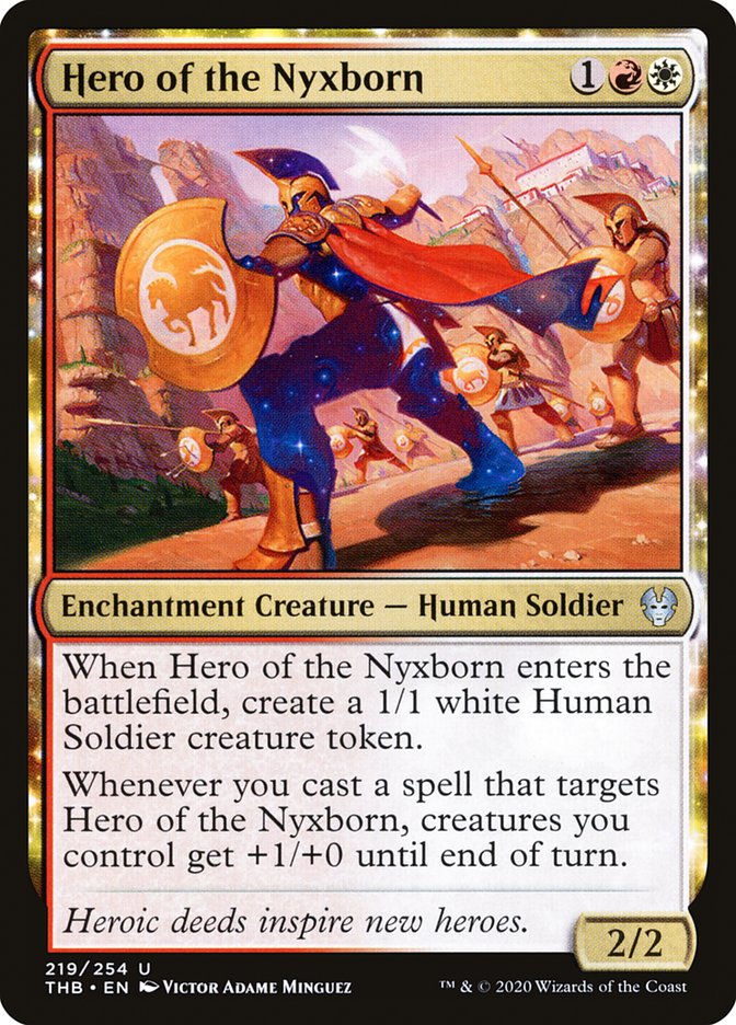 Hero of the Nyxborn 219 (Theros Beyond Death)  - Foil | Good Games Adelaide SA