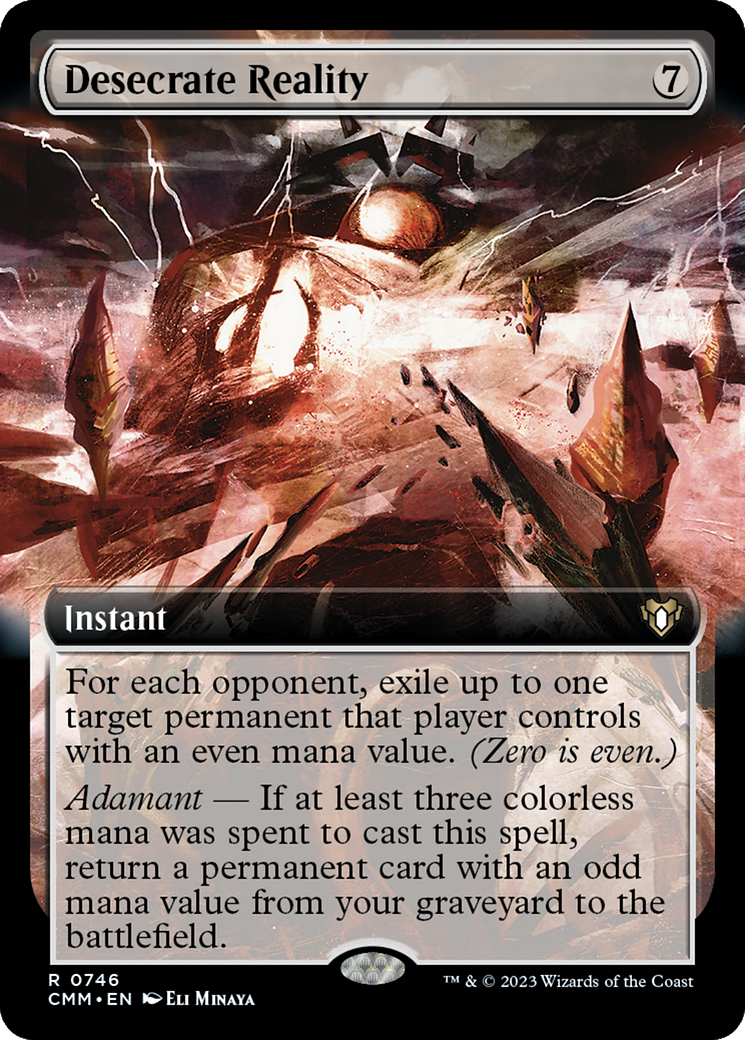 Desecrate Reality (Extended Art) [Commander Masters] | Good Games Adelaide SA