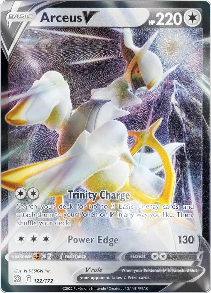 Arceus V Metal Card 122/172 (Miscellaneous Cards & Products)  - Holofoil | Good Games Adelaide SA