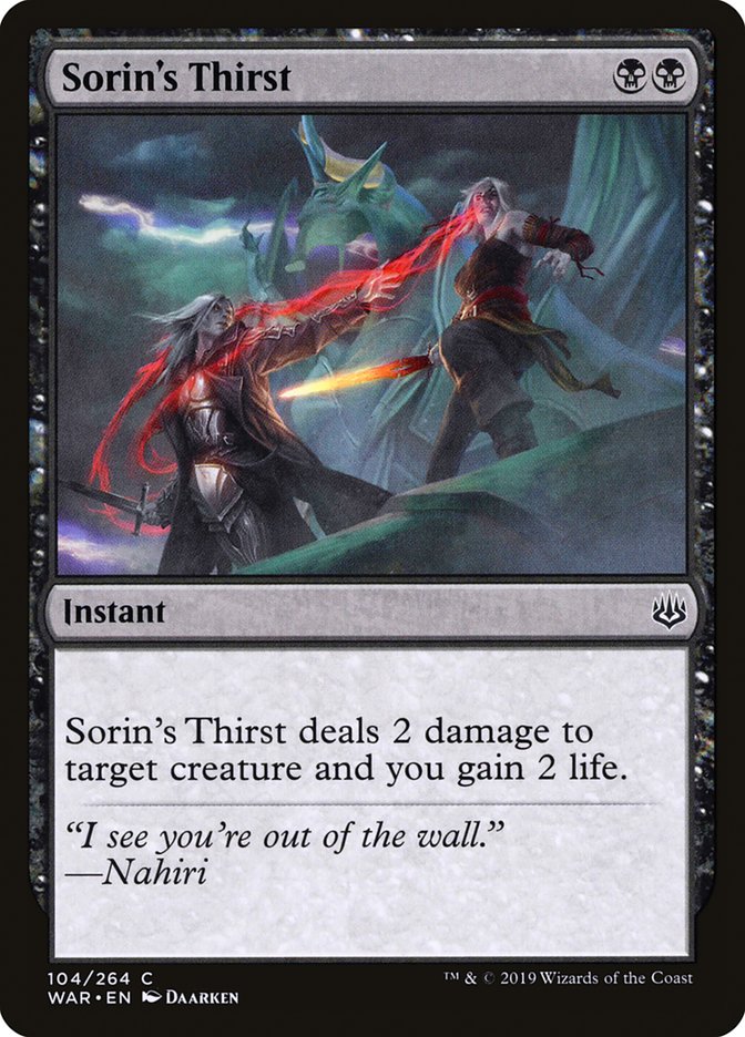 Sorin's Thirst [War of the Spark] | Good Games Adelaide SA