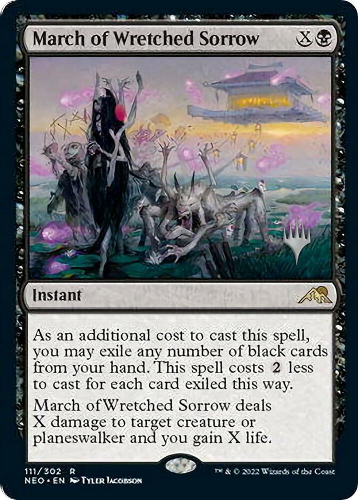 March of Wretched Sorrow 111 (Promo Pack: Kamigawa: Neon Dynasty)  | Good Games Adelaide SA