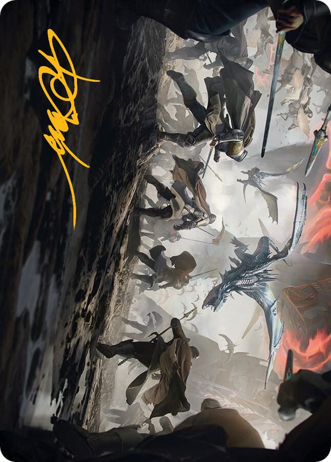 Invasion of Dominaria Art Card Gold Stamped Signature 6 (Art Series: March of the Machine)  | Good Games Adelaide SA