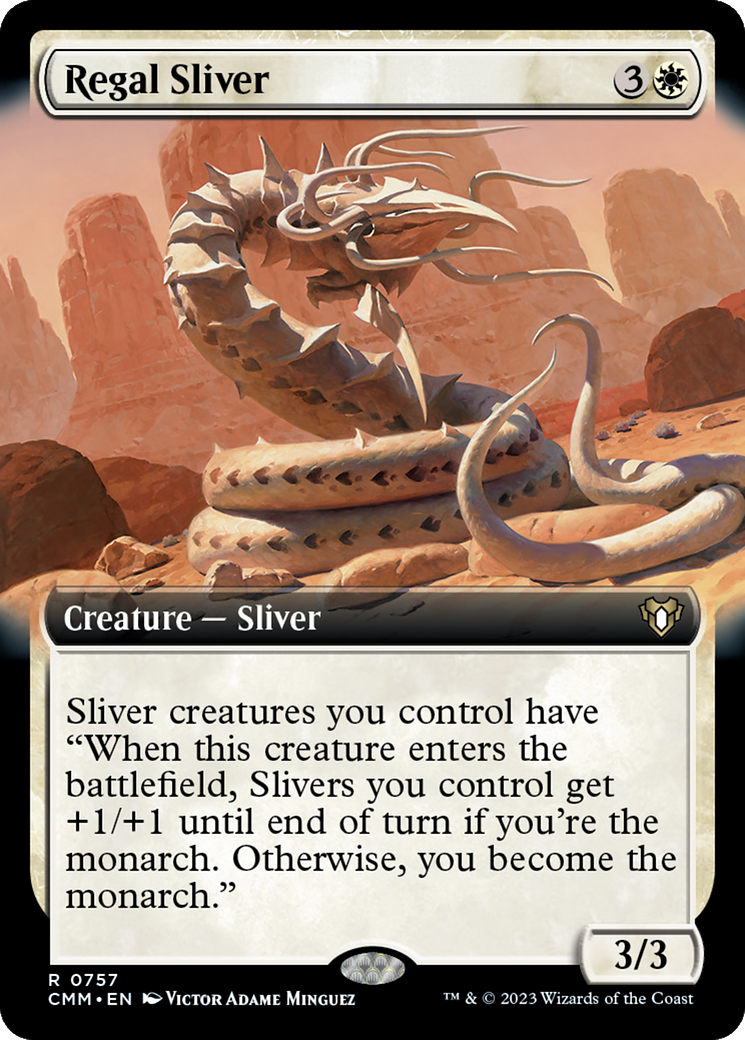 Regal Sliver (Extended Art) [Commander Masters] | Good Games Adelaide SA