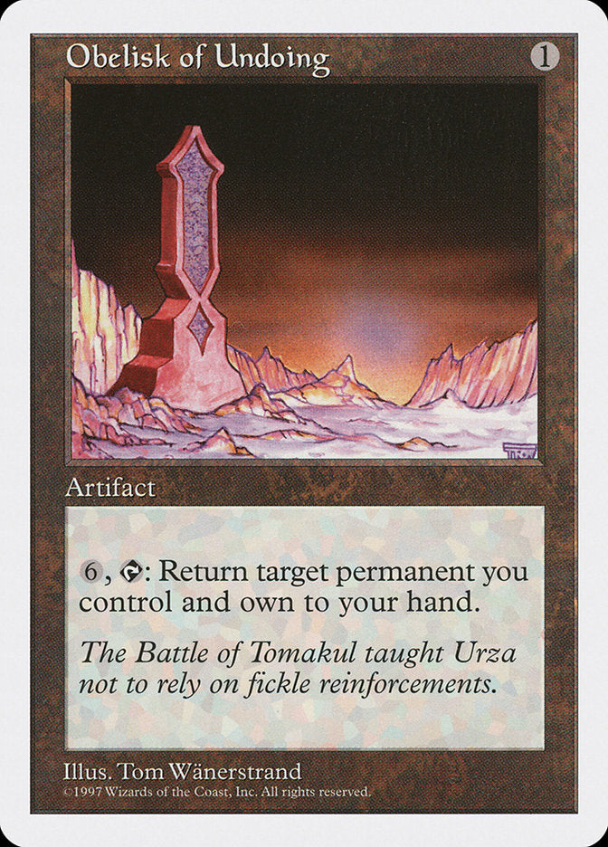 Obelisk of Undoing [Fifth Edition] | Good Games Adelaide SA