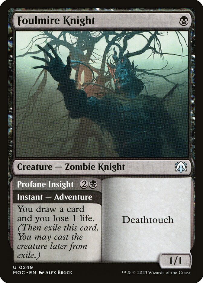 Foulmire Knight // Profane Insight 249 (Commander: March of the Machine)  | Good Games Adelaide SA