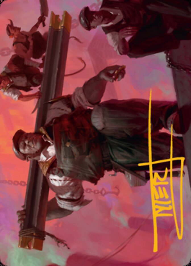 The Beamtown Bullies Art Card (Gold-Stamped Signature) [Streets of New Capenna Art Series] | Good Games Adelaide SA