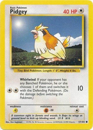 Pidgey (57/102) [Base Set Unlimited] | Good Games Adelaide SA