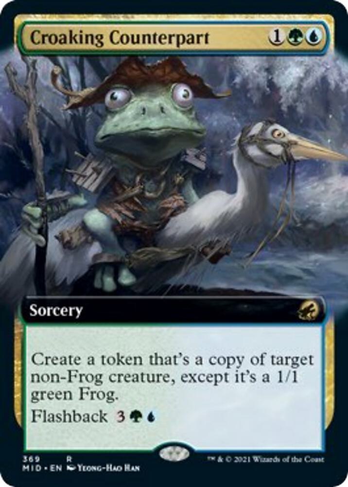 Croaking Counterpart Extended Art 369 (Innistrad: Midnight Hunt)  - Foil | Good Games Adelaide SA