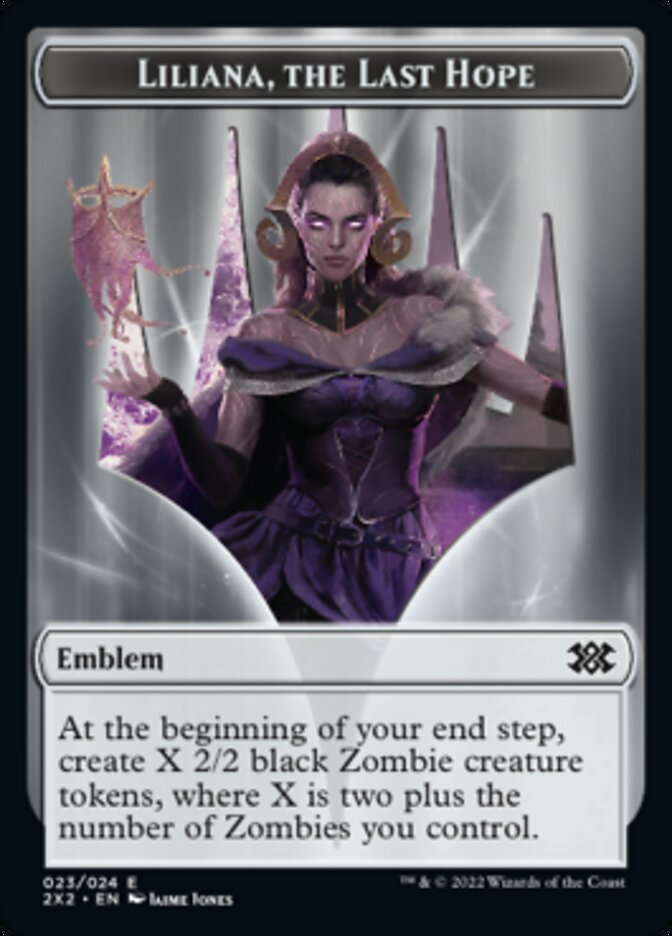 Liliana, the Last Hope Emblem // Spirit Double-sided Token [Double Masters 2022 Tokens] | Good Games Adelaide SA