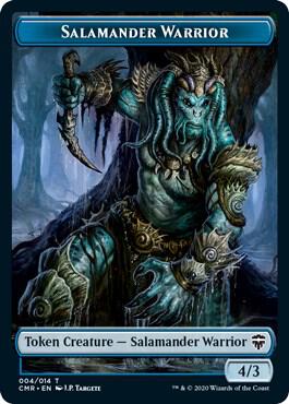 Salamander Warrior The Monarch Double Sided Token 4 // 14 (Commander Legends)  - Foil | Good Games Adelaide SA