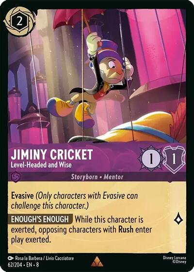 Jiminy Cricket Level Headed and Wise 62/204 (Reign of Jafar)  | Good Games Adelaide SA