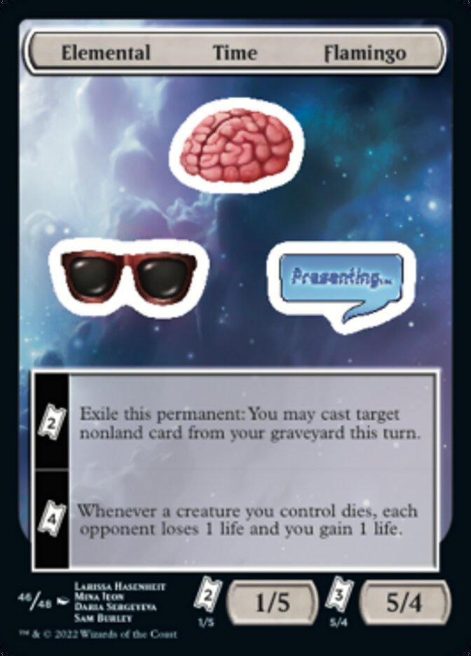 Elemental Time Flamingo [Unfinity Stickers] | Good Games Adelaide SA