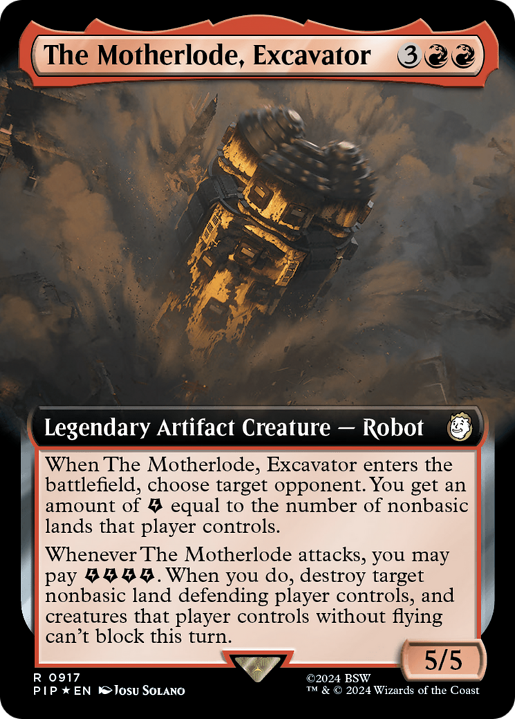 The Motherlode, Excavator (Extended Art) (Surge Foil) [Fallout] | Good Games Adelaide SA