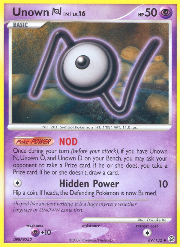 Unown N (69/132) [Diamond & Pearl: Secret Wonders] | Good Games Adelaide SA