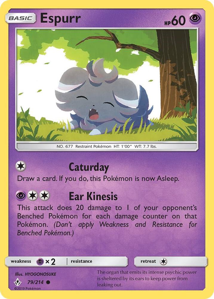 Espurr 79/214 (SM - Unbroken Bonds)  | Good Games Adelaide SA
