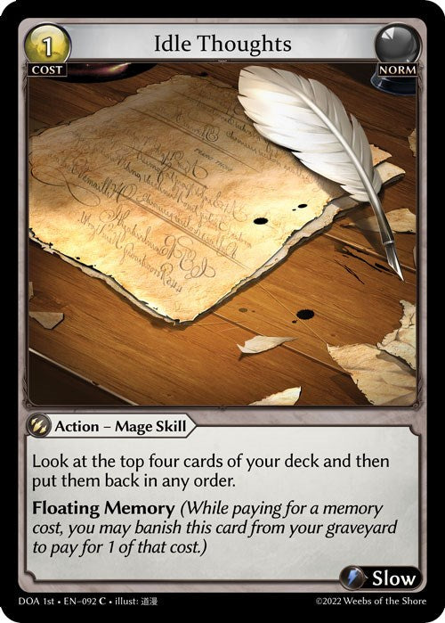 Idle Thoughts (092) [Dawn of Ashes: 1st Edition] | Good Games Adelaide SA