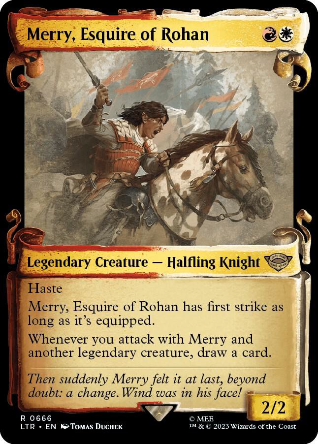 Merry Esquire of Rohan Showcase Scrolls 666 (Universes Beyond: The Lord of the Rings: Tales of Middle-earth)  | Good Games Adelaide SA