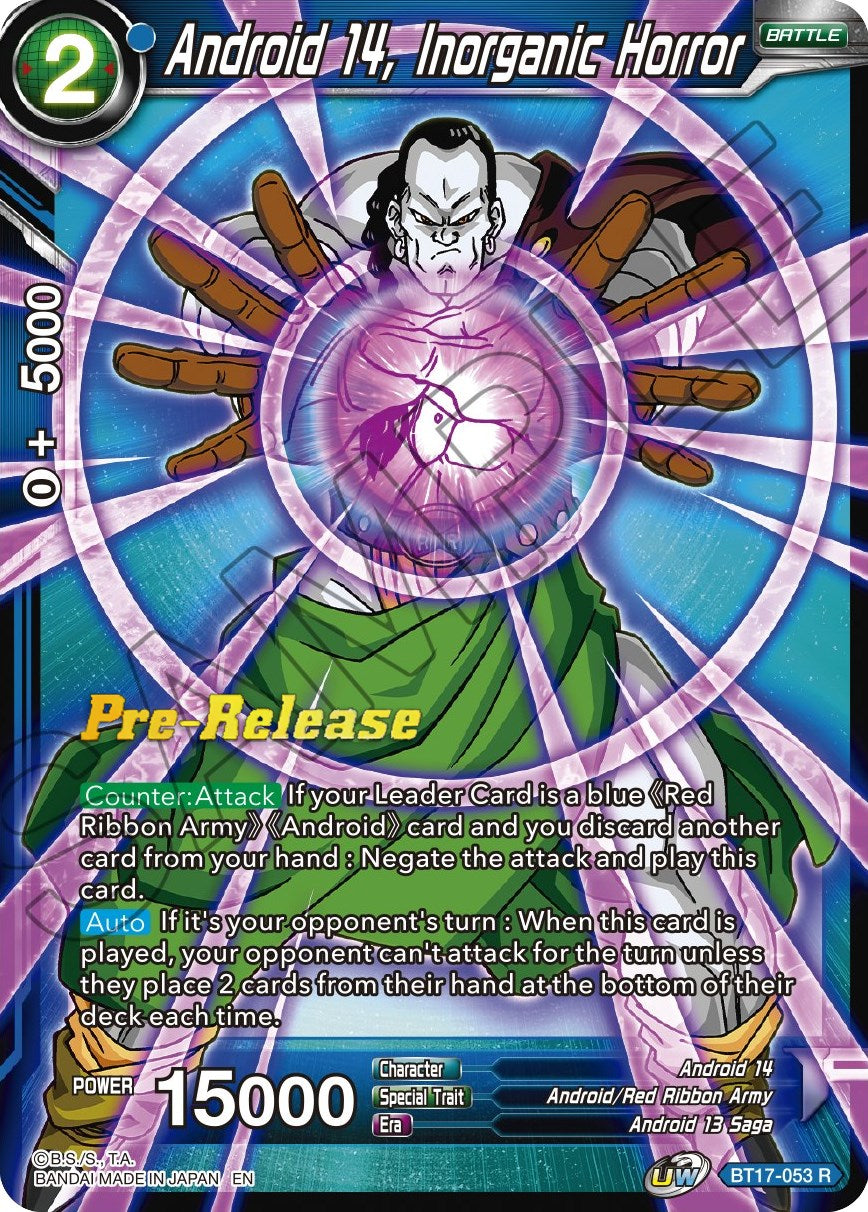 Android 14, Inorganic Horror (BT17-053) [Ultimate Squad Prerelease Promos] | Good Games Adelaide SA