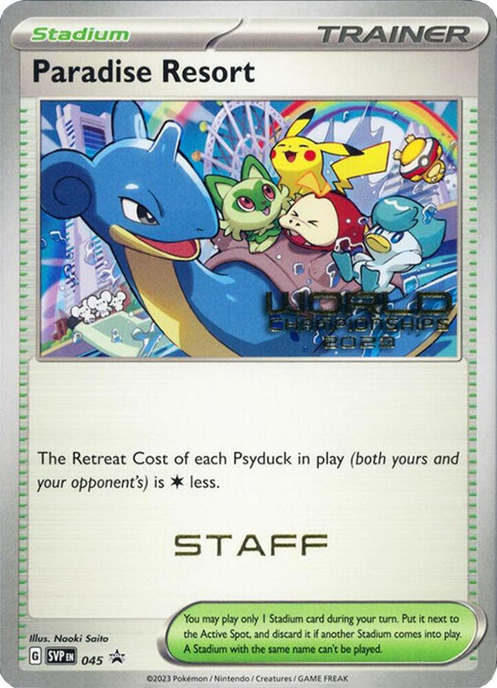 Paradise Resort World Championships 2023 Staff 045 (SV: Scarlet & Violet Promo Cards)  | Good Games Adelaide SA
