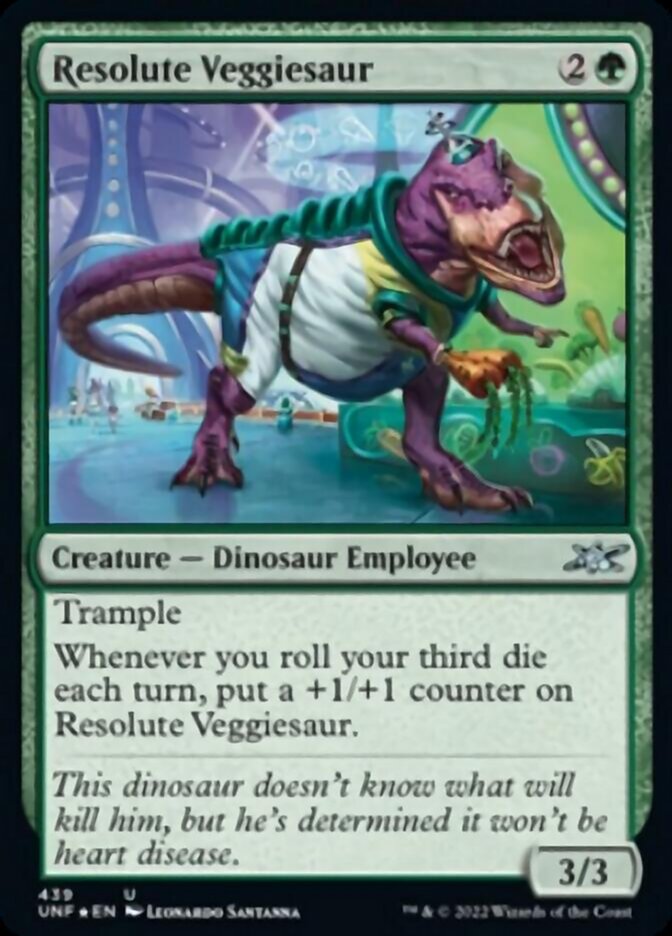 Resolute Veggiesaur (Galaxy Foil) [Unfinity] | Good Games Adelaide SA