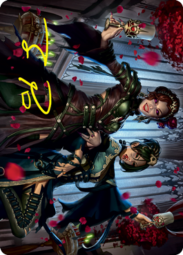 Falkenrath Celebrants 2 Art Card (Gold-Stamped Signature) [Innistrad: Crimson Vow Art Series] | Good Games Adelaide SA