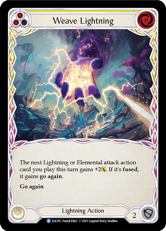 Weave Lightning (Yellow) [ELE181] (Tales of Aria)  1st Edition Normal | Good Games Adelaide SA