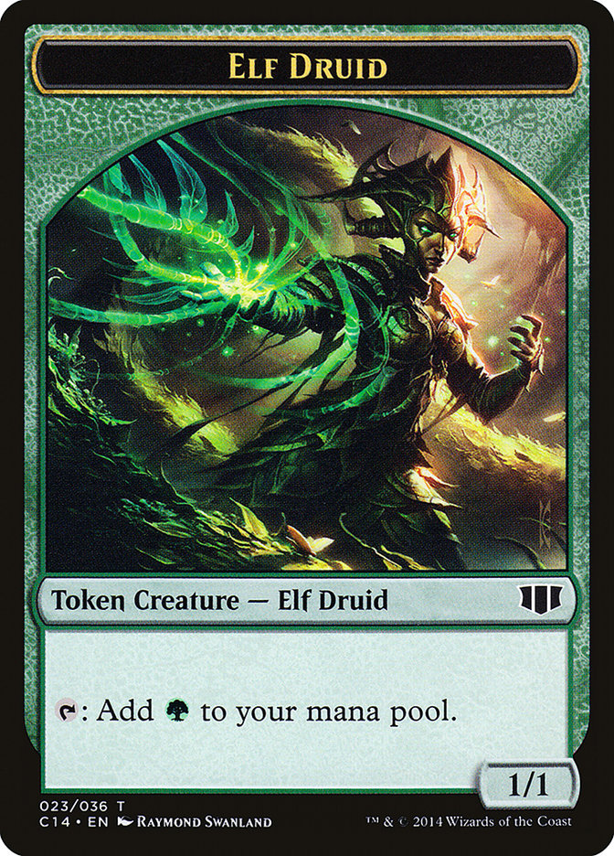 Elf Druid // Beast (020/036) Double-sided Token [Commander 2014 Tokens] | Good Games Adelaide SA