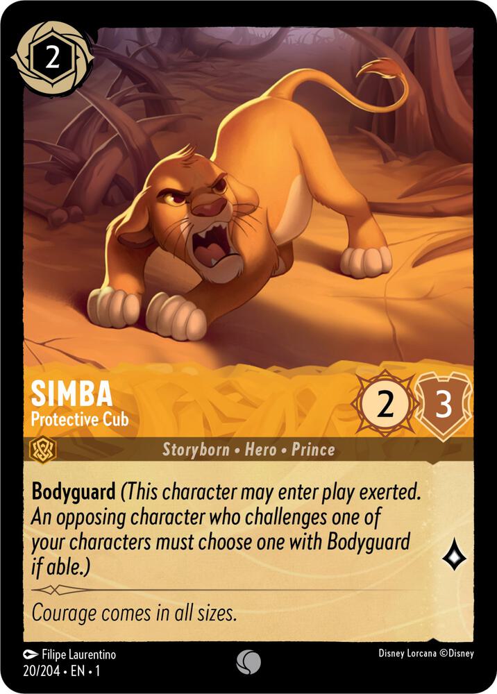 Simba Protective Cub 20/204 (The First Chapter)  - Cold Foil | Good Games Adelaide SA