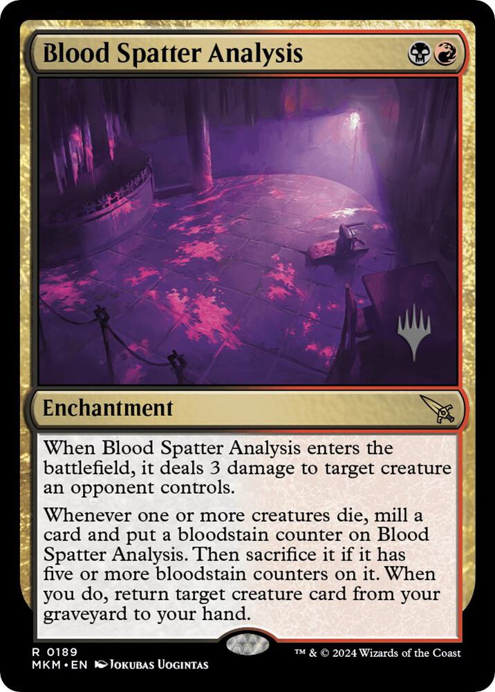 Blood Spatter Analysis 189 (Promo Pack: Murders at Karlov Manor)  - Foil | Good Games Adelaide SA