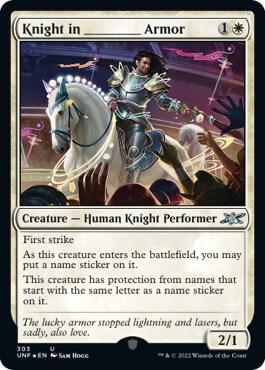Knight in _______ Armor Galaxy Foil 303 (Unfinity)  - Foil | Good Games Adelaide SA