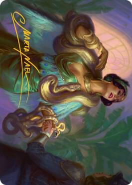Venom Connoisseur Art Card Gold Stamped Signature 21 (Art Series: Streets of New Capenna)  | Good Games Adelaide SA