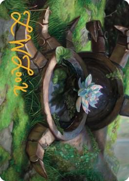 Timeless Lotus Art Card Gold Stamped Signature 57 (Art Series: Dominaria United)  | Good Games Adelaide SA