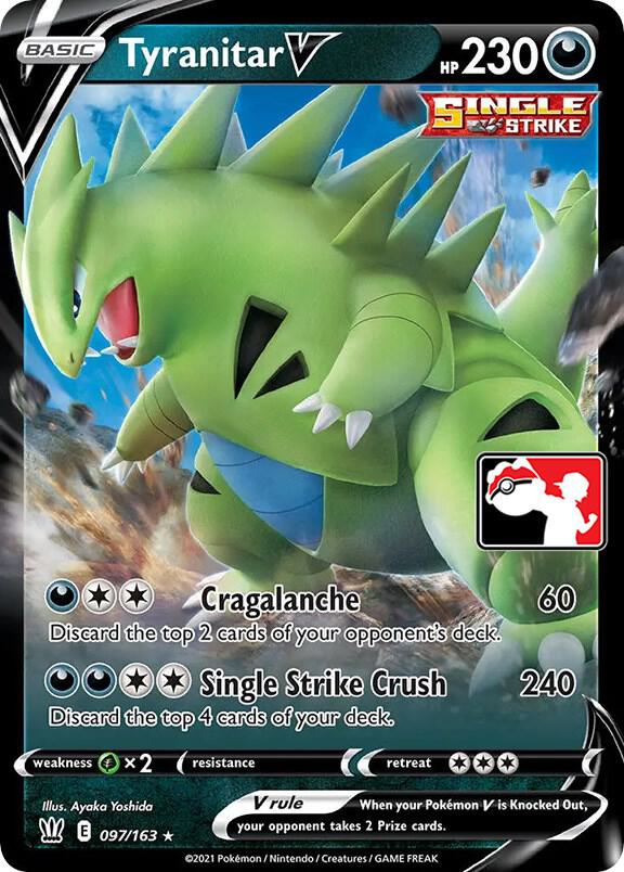Tyranitar V Series 1 097/163 (Prize Pack Series Cards)  - Holofoil | Good Games Adelaide SA