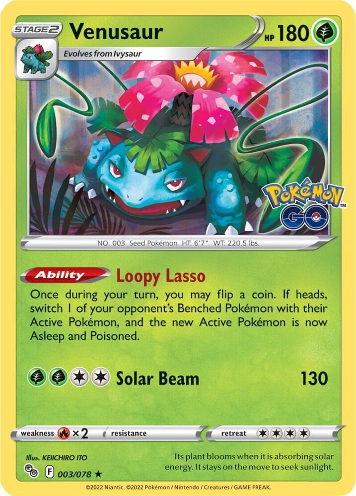 Venusaur 003/078 (Pokemon GO)  - Holofoil | Good Games Adelaide SA