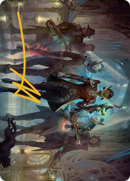 Familys Favor Art Card Gold Stamped Signature 61 (Art Series: Streets of New Capenna)  | Good Games Adelaide SA
