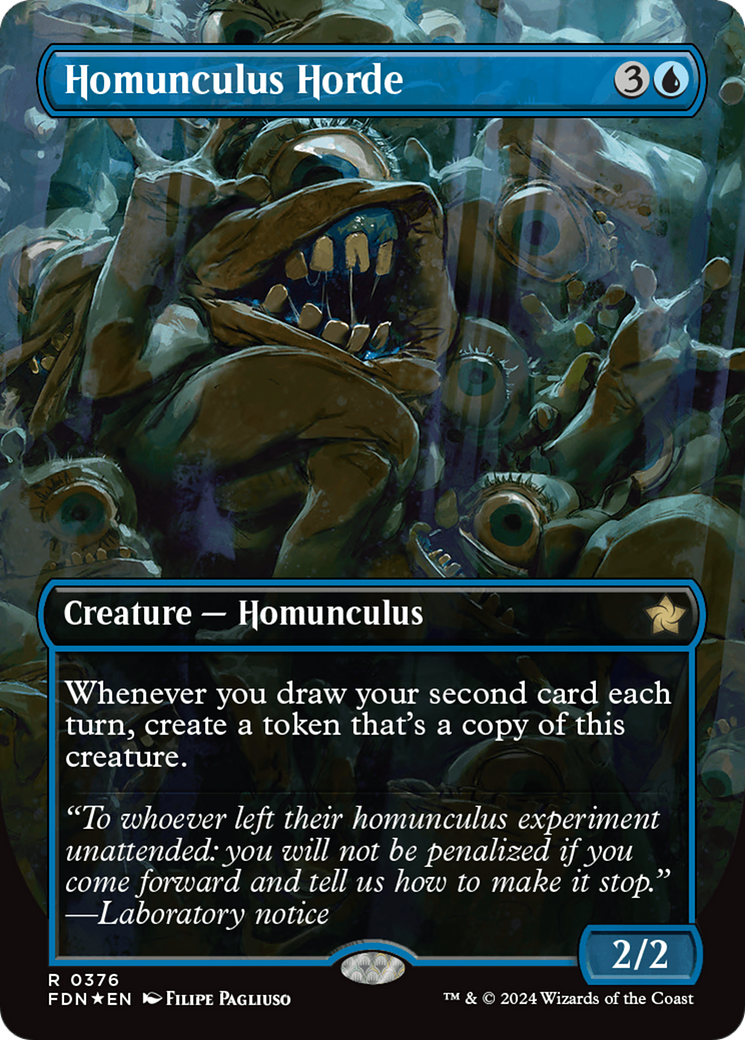 Homunculus Horde (Borderless) (Mana Foil) [Foundations] | Good Games Adelaide SA