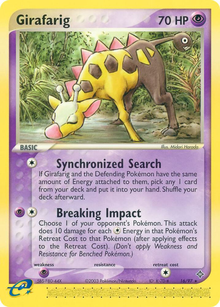 Girafarig 16/97 (Dragon)  - Reverse Holofoil | Good Games Adelaide SA