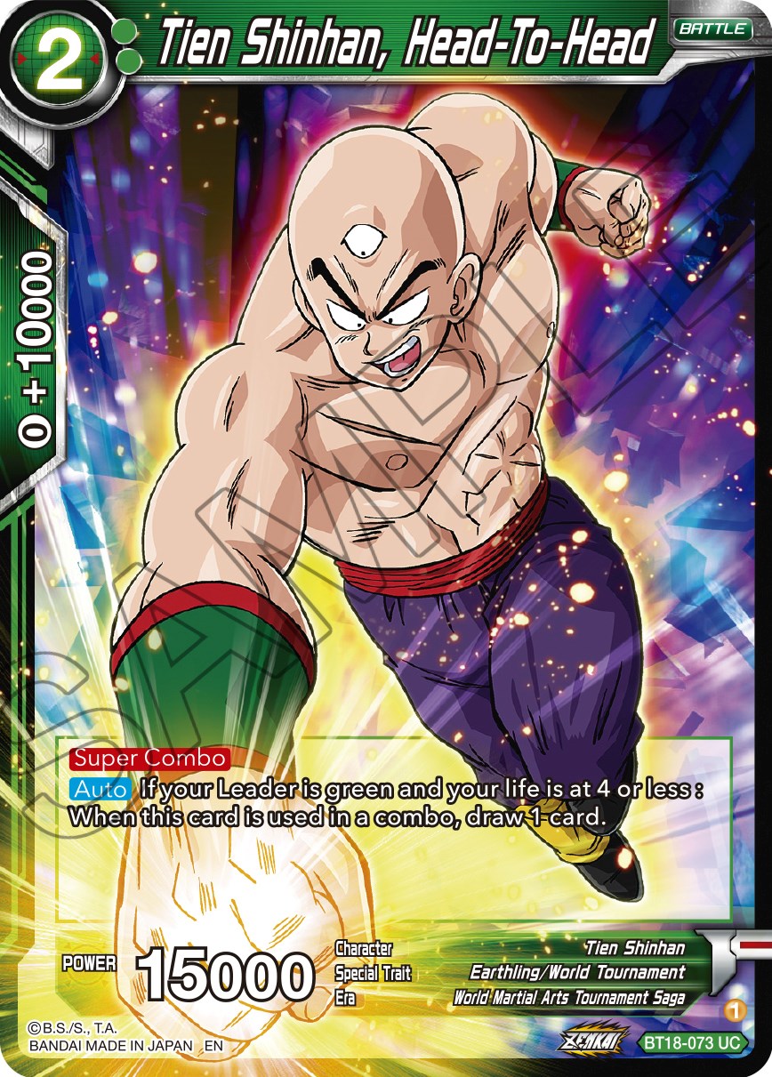 Tien Shinhan, Head-To-Head (BT18-073) [Dawn of the Z-Legends] | Good Games Adelaide SA