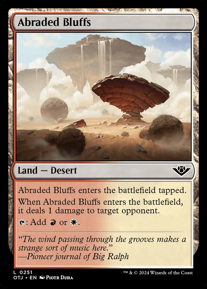 Abraded Bluffs 251 (Outlaws of Thunder Junction)  | Good Games Adelaide SA