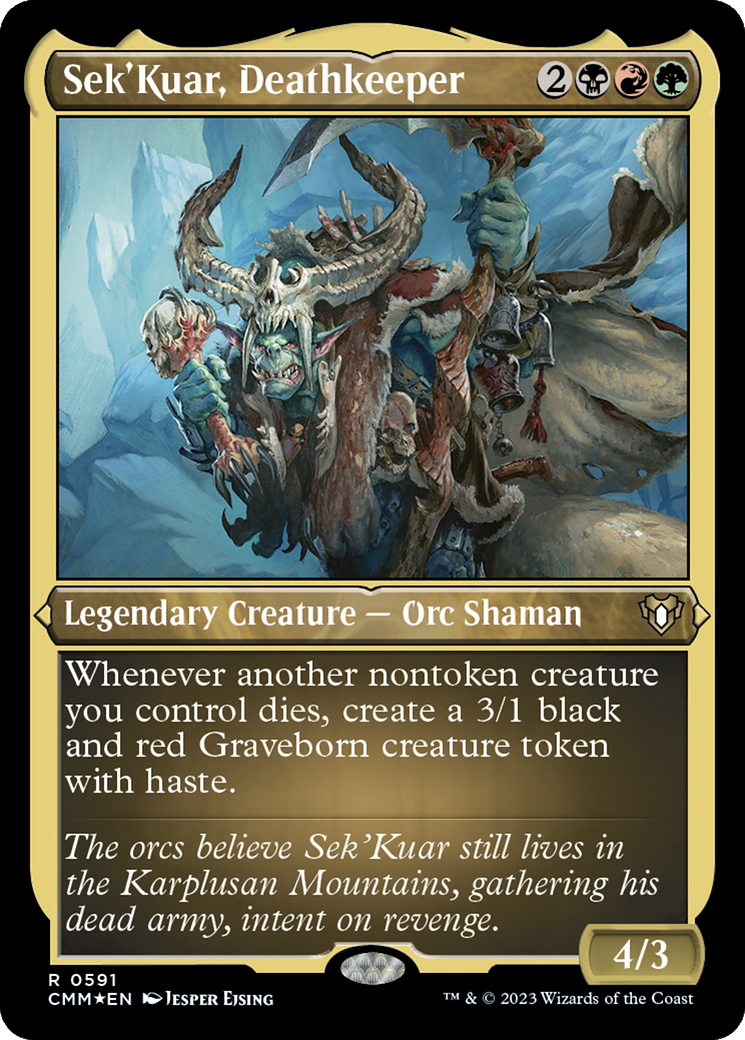 Sek'Kuar, Deathkeeper (Foil Etched) [Commander Masters] | Good Games Adelaide SA
