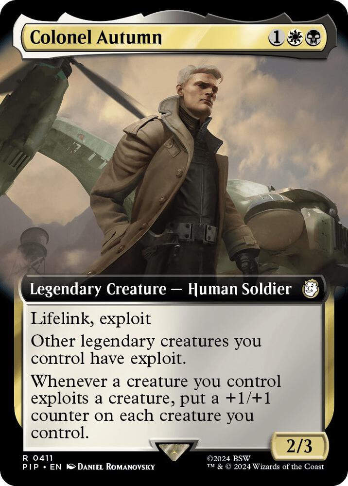 Colonel Autumn Extended Art 411 (Universes Beyond: Fallout)  - Foil | Good Games Adelaide SA